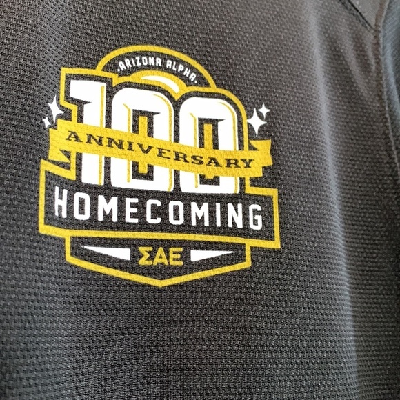 Sigma Alpha Epsilon Arizona 100th Anniversary Homecoming Black Polo Size Large - Picture 2 of 6